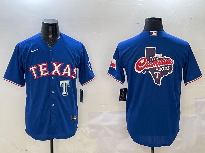 Men Texas Rangers Blank Blue Game 2025 Nike MLB Jersey style 6